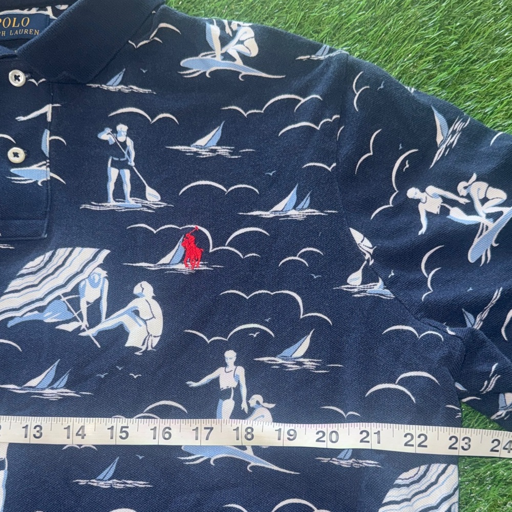 Ralph Lauren Dark Blue Polo with Nautical Design - Picture 2 of 5